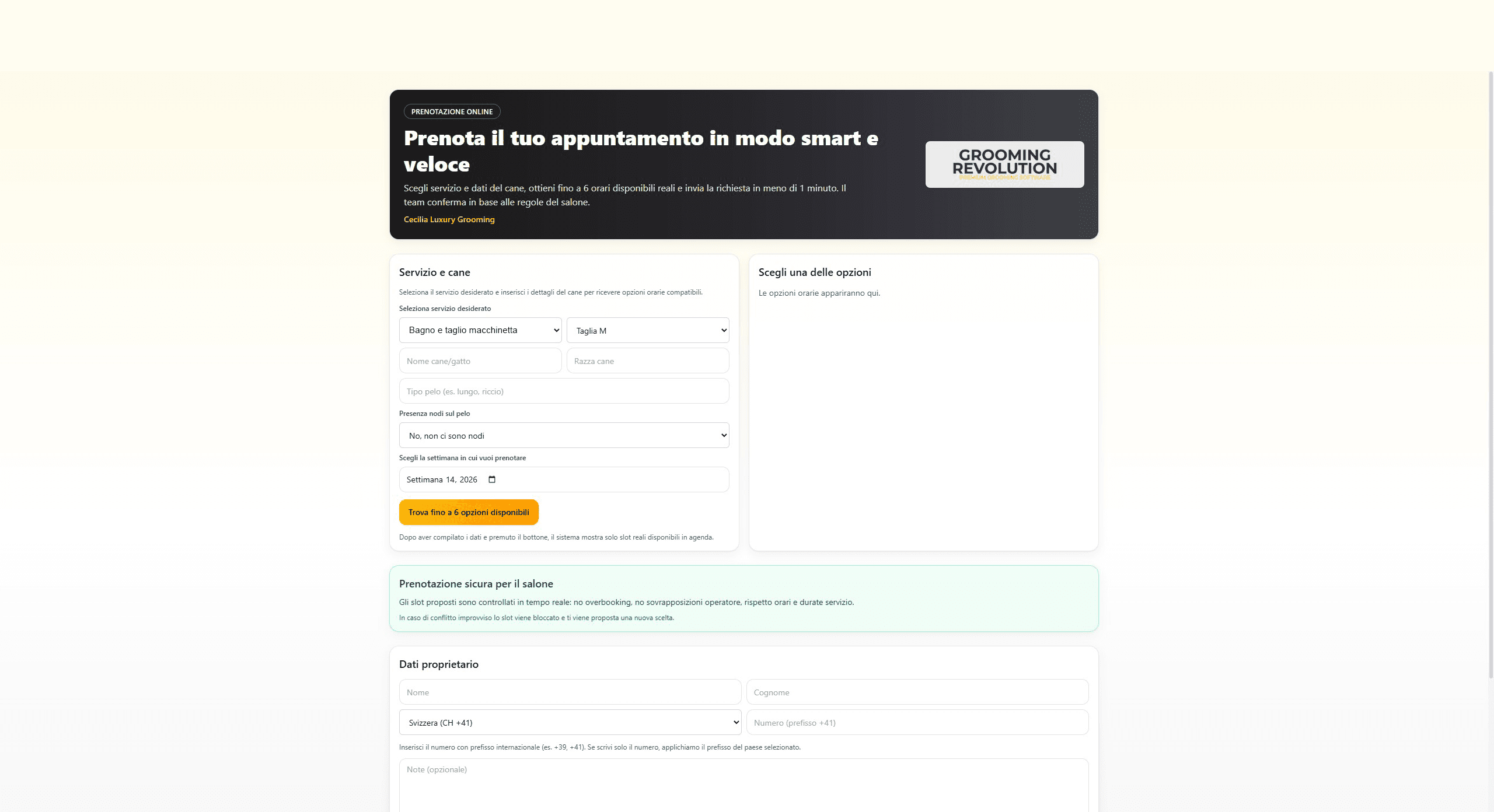 Booking online